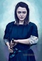 Porträt von Arya Stark als Krieger Spiel der Throne